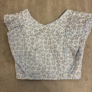 Floral Blue Blouse